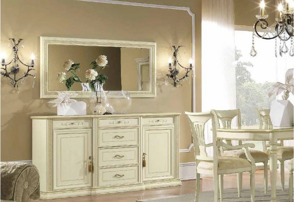 Oglindă lemn masiv maxi Caterina 161×76 cm