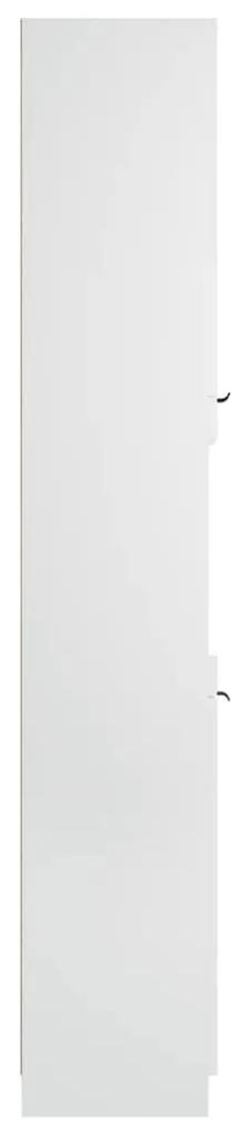 Dulap de baie, alb, 32x34x188,5 cm, lemn compozit Alb, 1