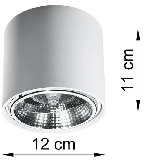 Plafonieră Sollux Luigi, alb