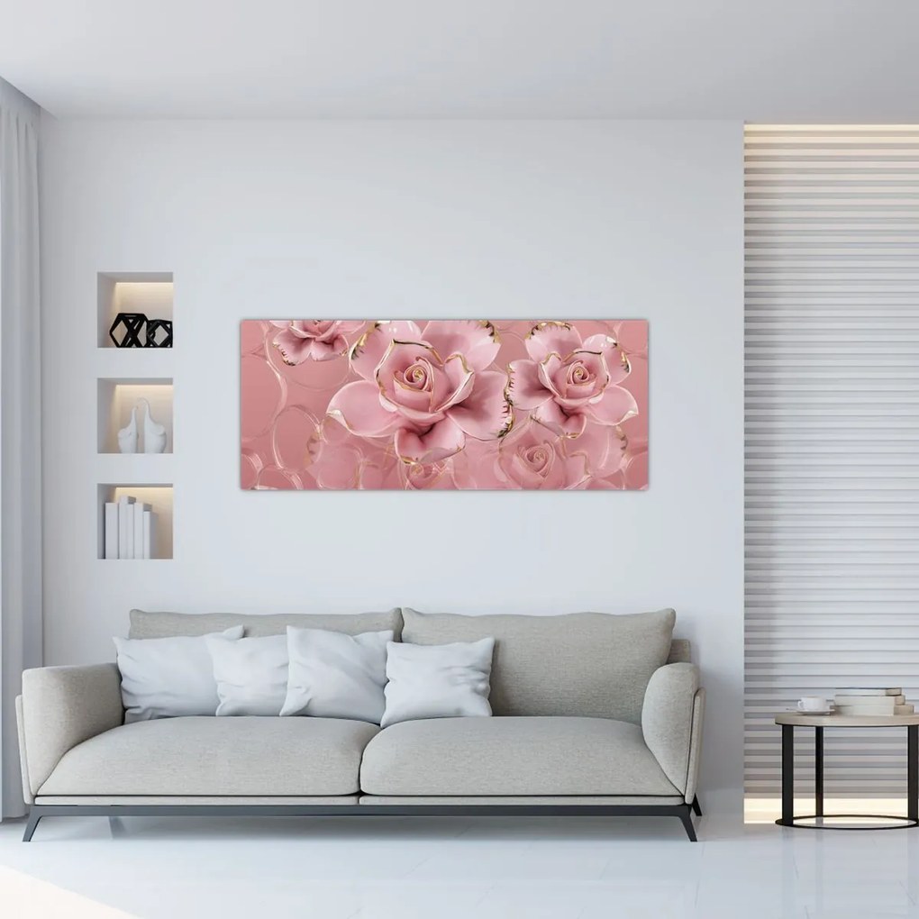 Tablou - Decor floral (120x50 cm)