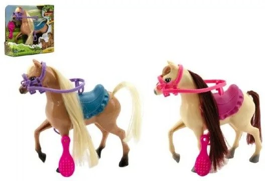 Cal de pieptanat cu accesorii,plastic 16 cm