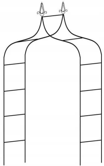 Arcada metalica, pergola, pentru gradina, ascutita, 150x37x240 cm