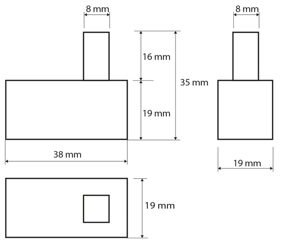 SAPHO XQ202 X-Square cârlig pătrat