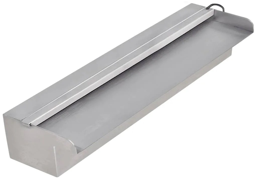 vidaXL Fântână piscină dreptunghiulară LED-uri 45 cm oțel inoxidabil