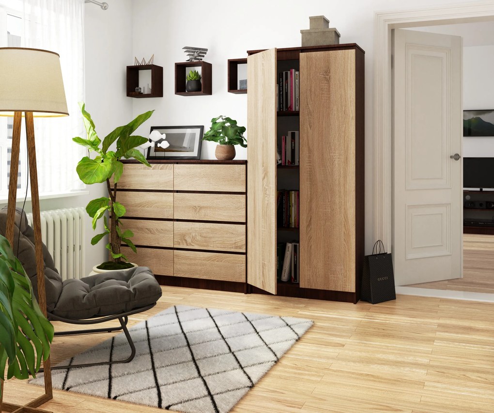 Dulap de haine Rainer II (wenge + Stejar sonoma). 1069817