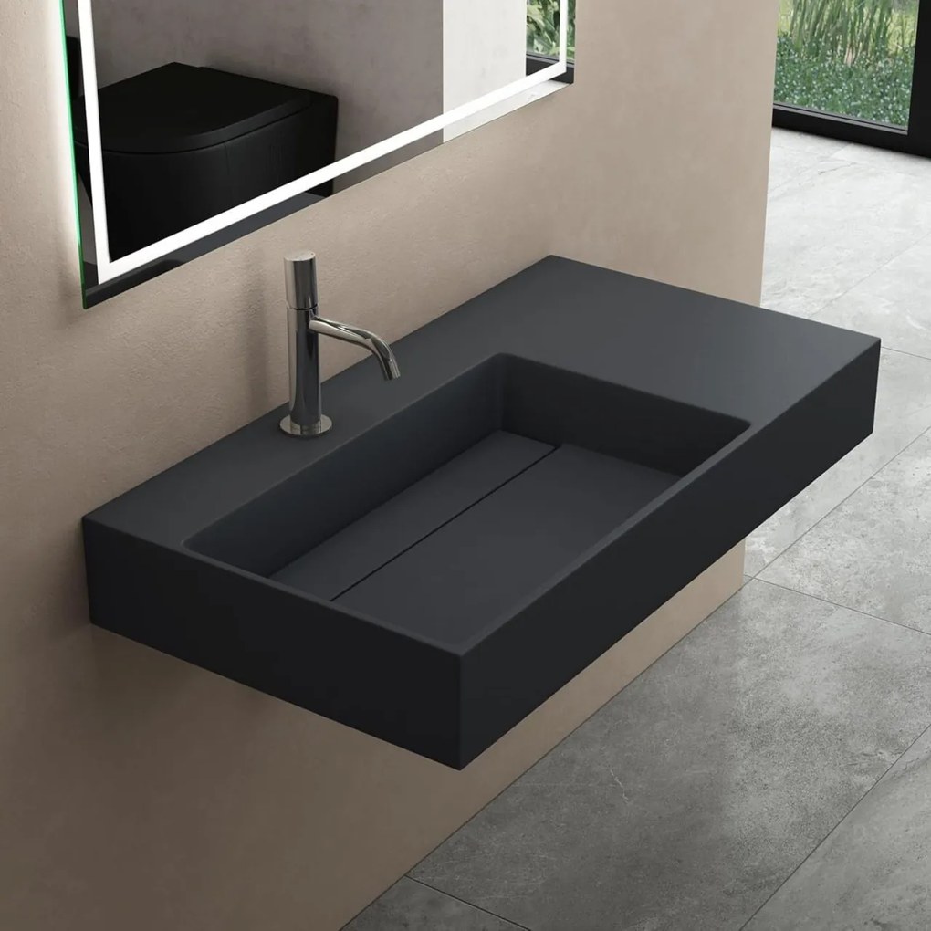 Lavoar Archi gri mat L89,5 cm