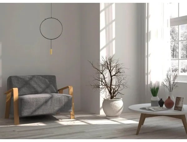 Lustră pe cablu ARCADE 1xGU10/5W/230V neagră/aurie Klausen 111039