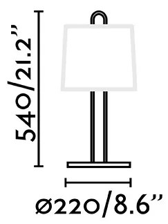 Lampa de masa / Veioza moderna design elegant MONTREAL alba