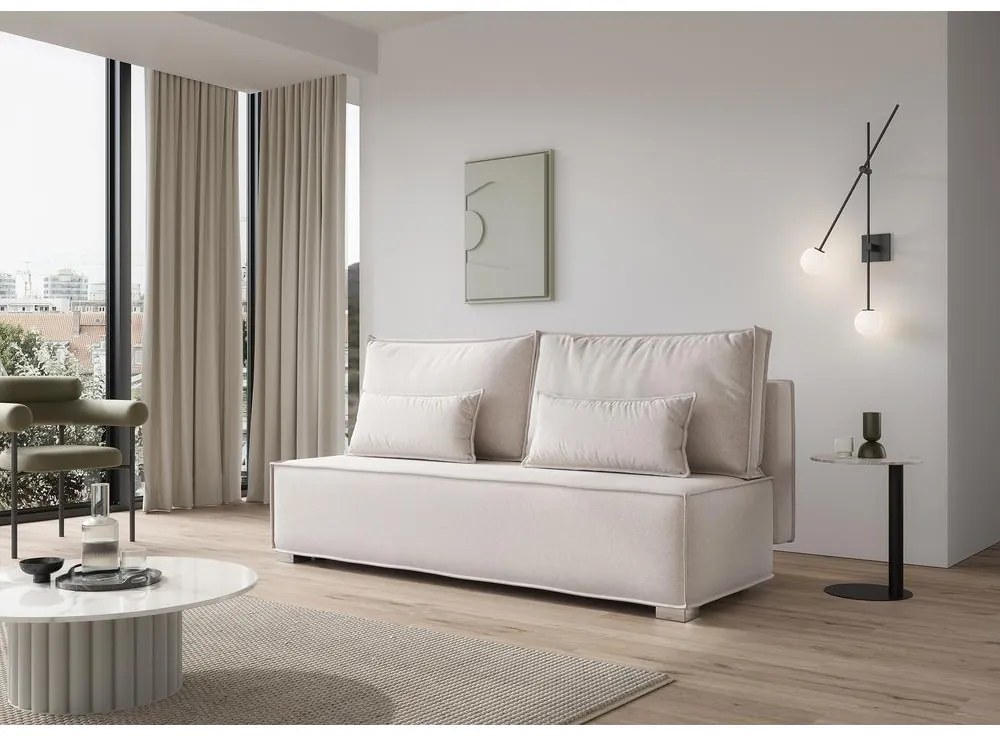 Canapea trei locuri Bale (crem + argintiu). 1099365