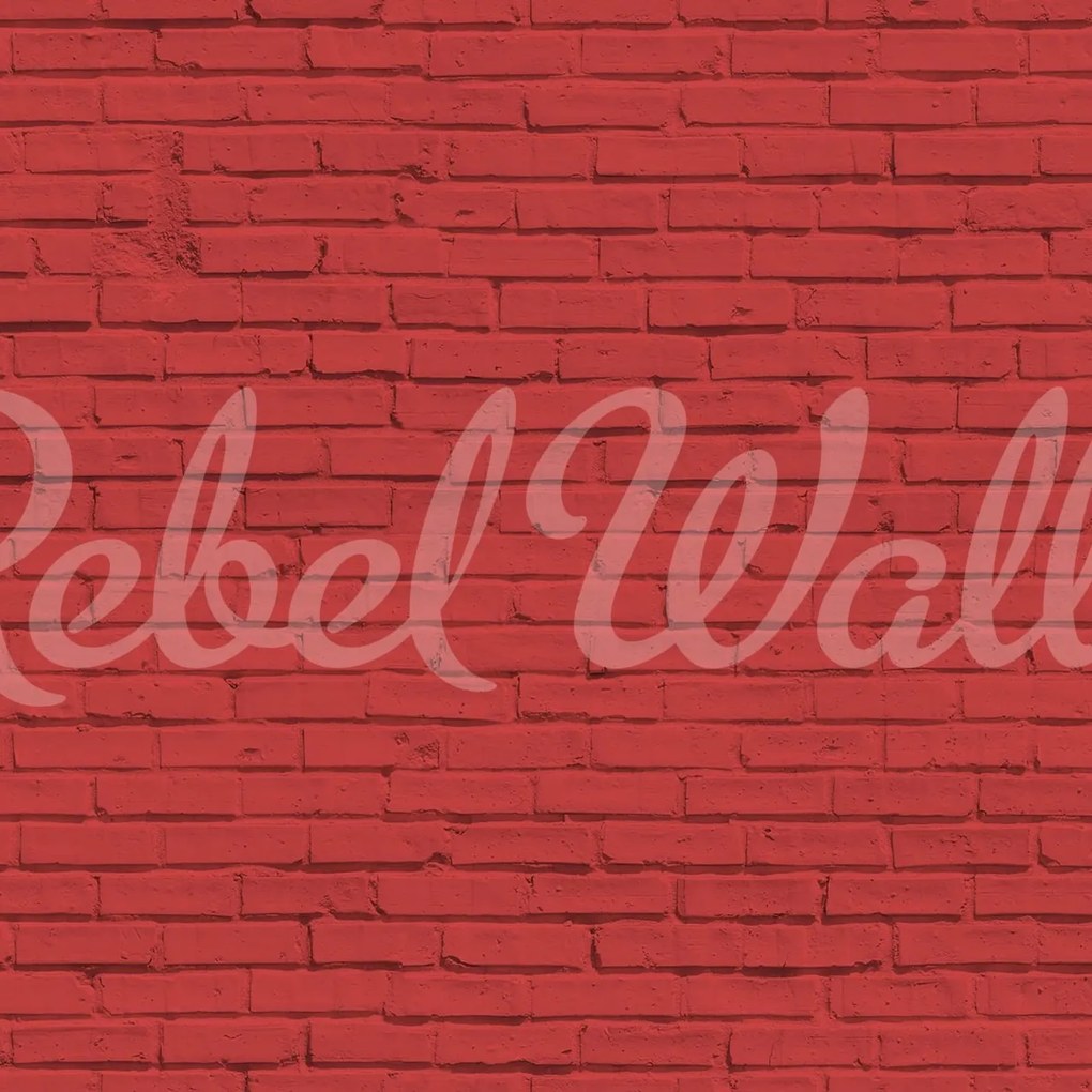 Fototapet, Wall of Bricks, Red, Rebel Walls