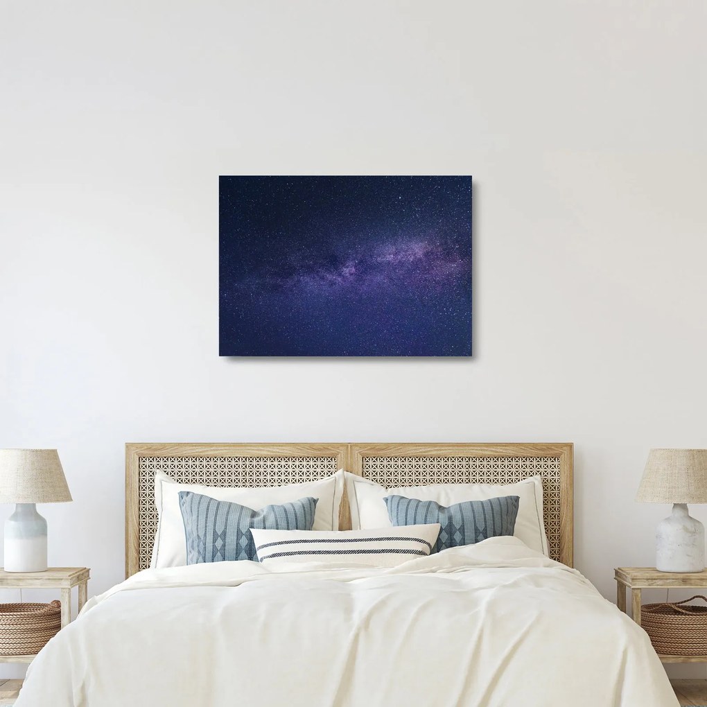 Tablou pe sticlă cu galaxie (70x50 cm)