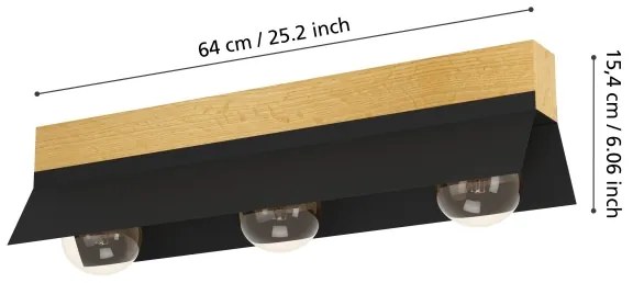 Plafonieră TARRAFO 3xE27/40W/230V Eglo 900443