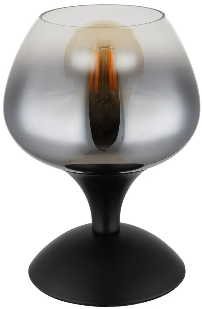 Veioza/Lampa de masa design modern MAXY negru/fumuriu