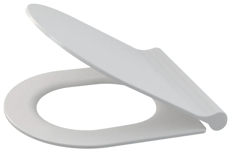 Scaun de toaleta Slim, SoftClose, duroplast, alb 453x358x18 mm, Dreptunghiulara