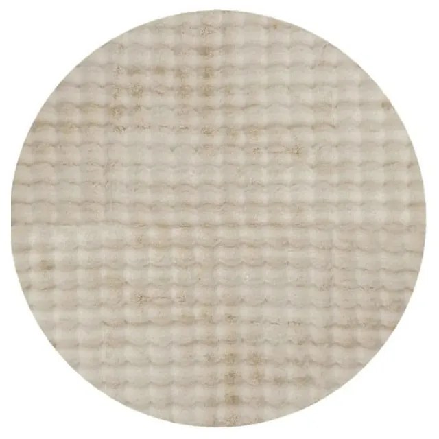 Covor bej lavabil rotund ø 80 cm Bubble Cream – Mila Home