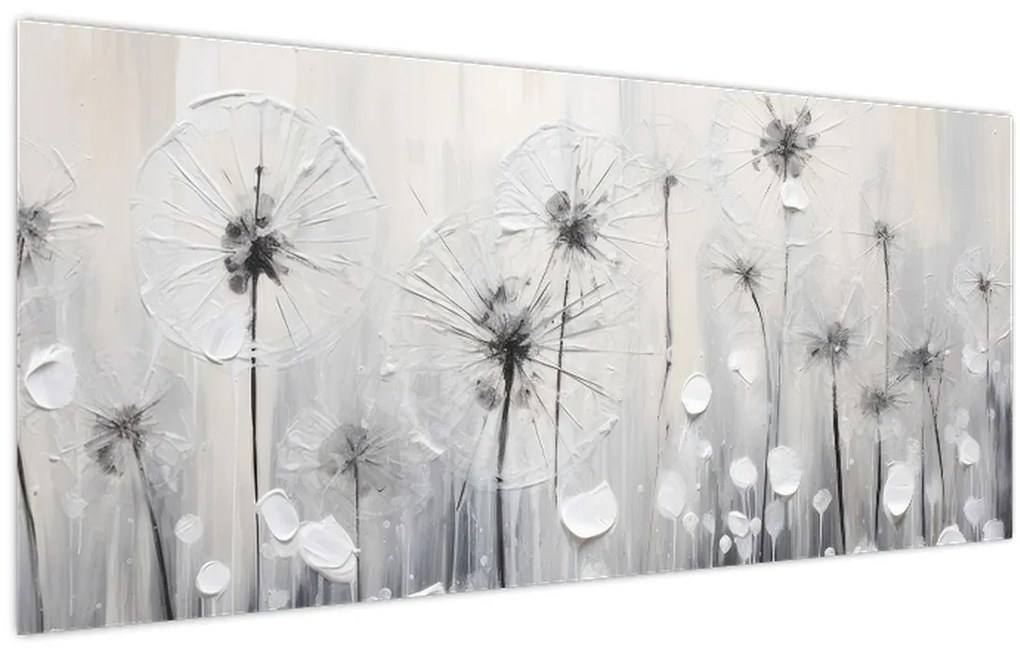 Tablou - Păpădii, pictură (120x50 cm)