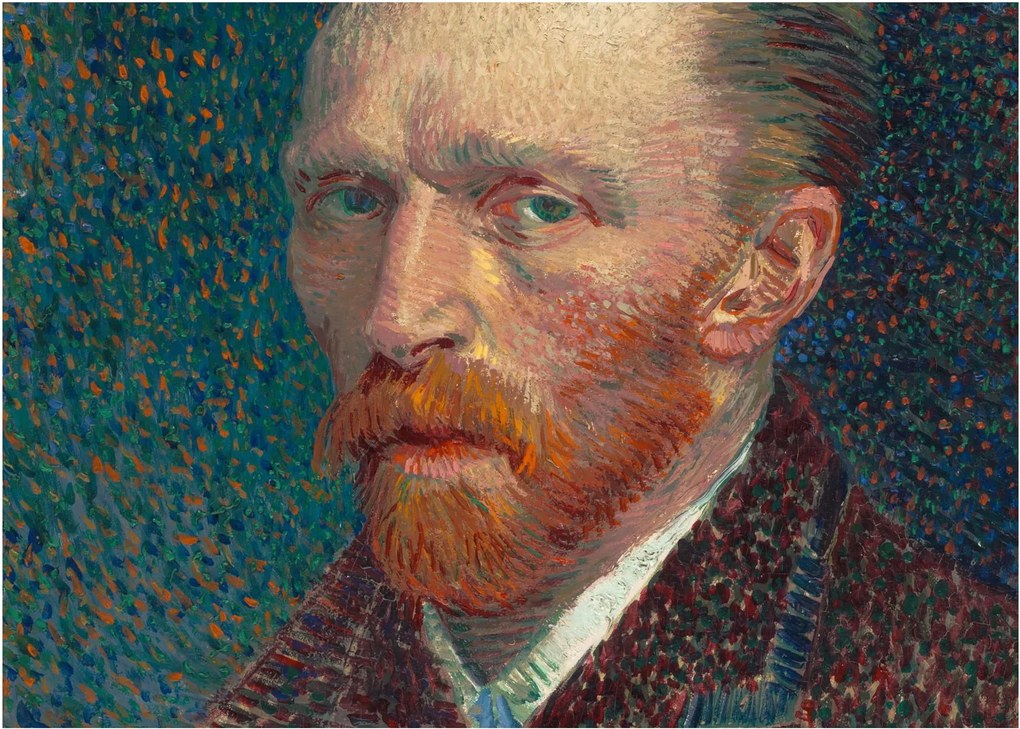Tablou pe sticlă - Vincent van Gogh, Self-Portrait, reproducere (70x50 cm)