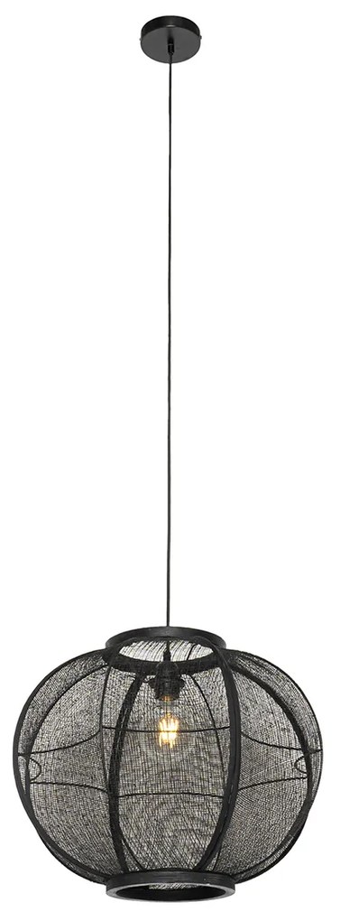 Lampă suspendată orientală neagră 48 cm - Rob