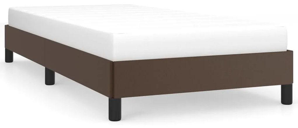 346871 vidaXL Cadru de pat, maro, 80x200 cm, piele ecologică