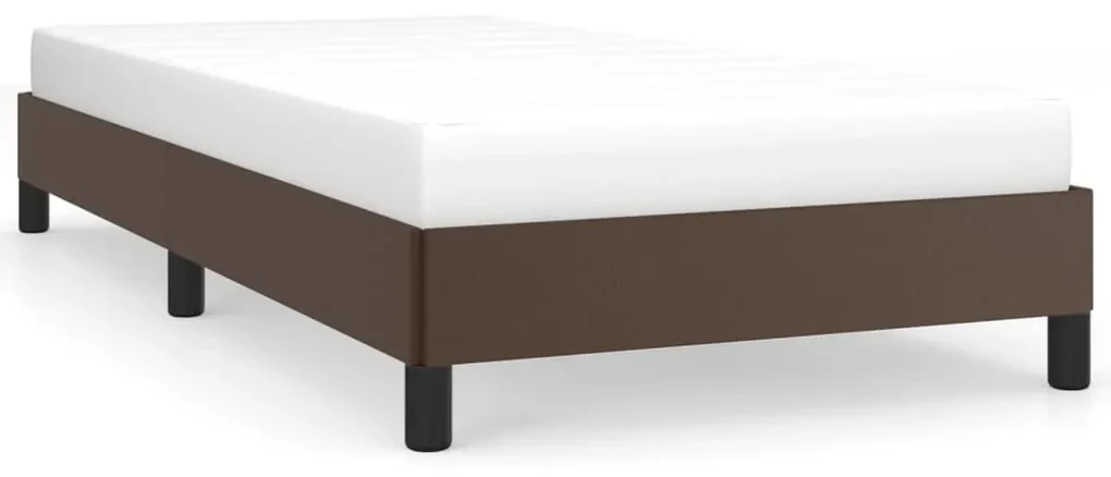 346871 vidaXL Cadru de pat, maro, 80x200 cm, piele ecologică