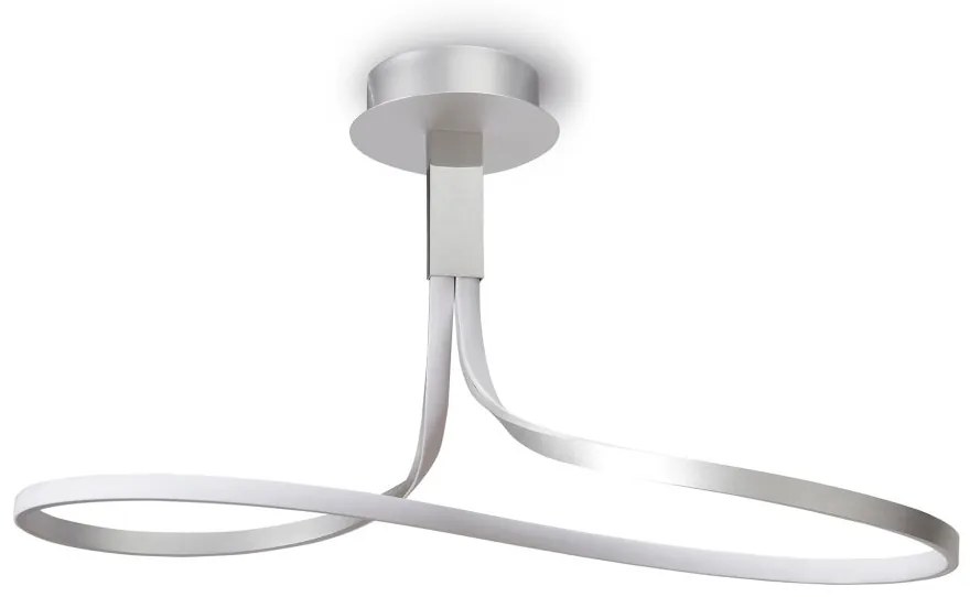Lustra LED aplicata design modern NUR argintiu crom