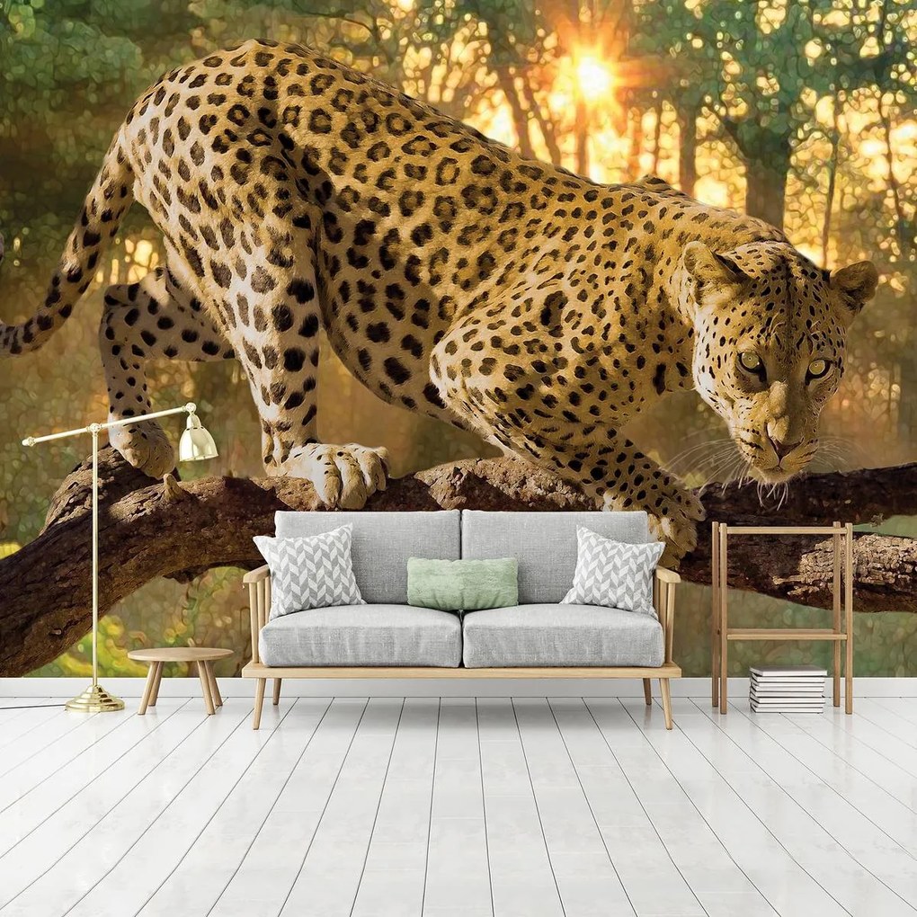 Fototapet - Jaguar Forest Woods (254x184 cm)