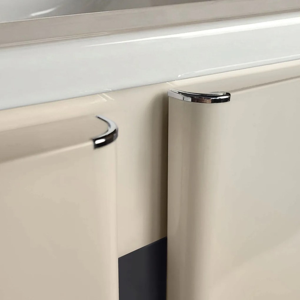 Set mobilier de baie cu lavoar Tula 60cm Beige