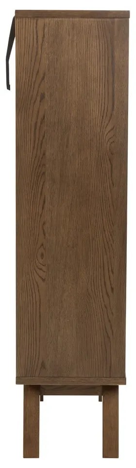 Vitrină maro cu aspect de lemn de stejar 72x145x36 cm A-Line – Actona
