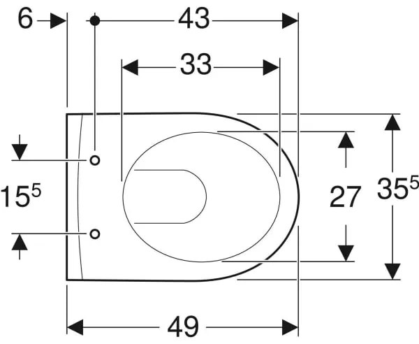 Vas wc suspendat alb oval Geberit iCon XS