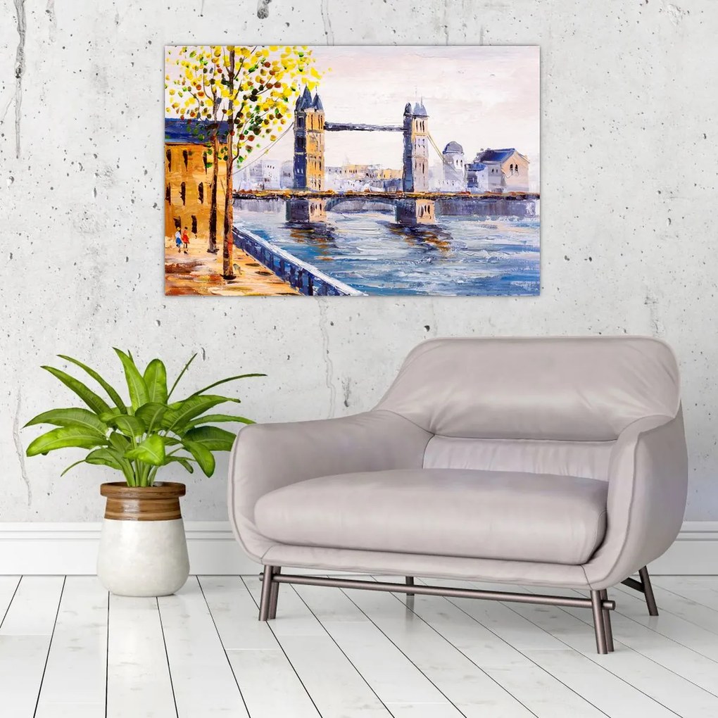 Tablou - Pictură oraș (90x60 cm)