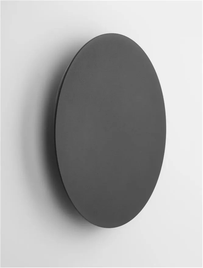 Aplica LED de perete design ambiental CYRCLE 22cm negru