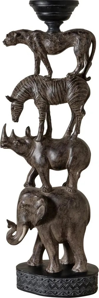 Suport lumanare din polirasină, „African Totem”