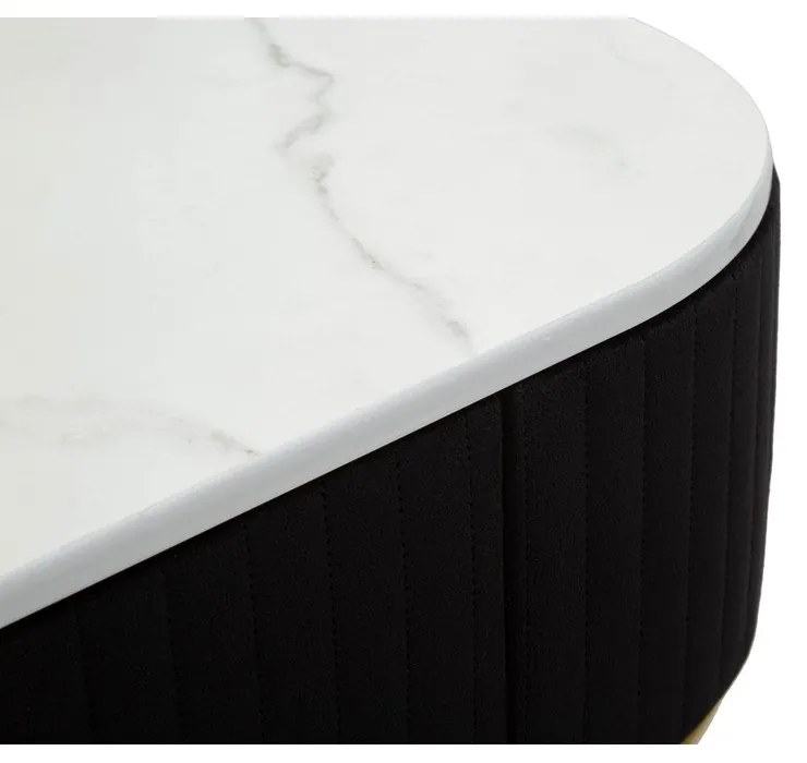 Masă consolă negru-auriu 43x100 cm Montpellier – Mauro Ferretti