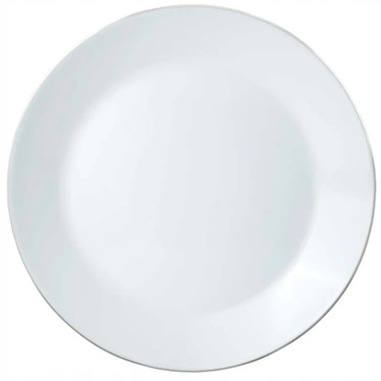Set farfurii Kinghoff KH 1877, 18 piese, 6 persoane, Opal, Alb/Argintiu