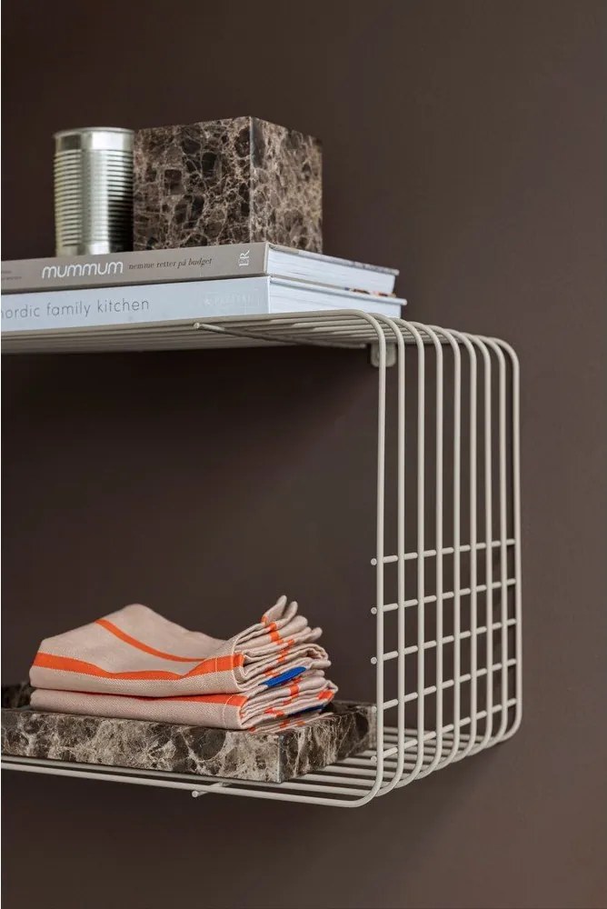 Raft bej etajat din metal 70 cm Wire – Mette Ditmer Denmark