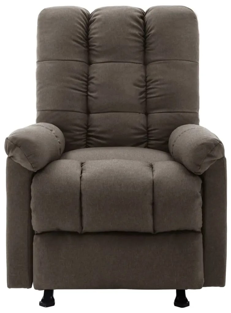 321404 vidaXL Fotoliu rabatabil, maro, material textil