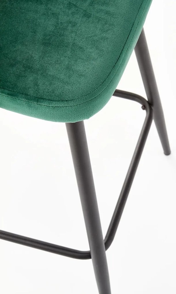 Scaun de bar H96 velvet verde