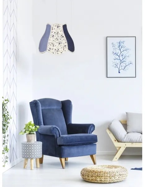 Lustră copii pe cablu ZUZA 1xE27/60W/230V albastru