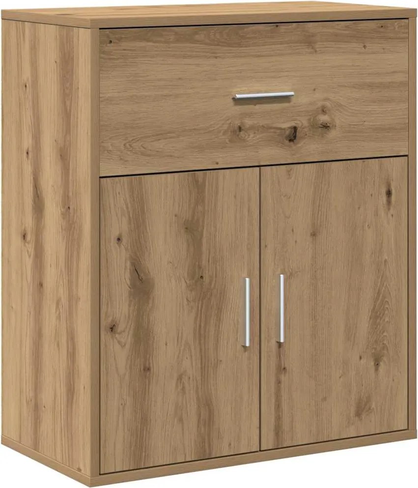 vidaXL Bufet cu sertar Stejar Artizanal 60 x 31 x 70 cm Lemn compozit