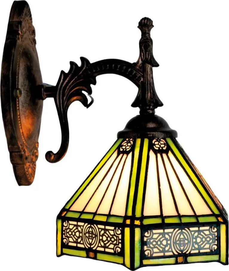 BRILAGI - Tiffany lampă de perete cu vitralii EMERALD 1xE14/40W/230V