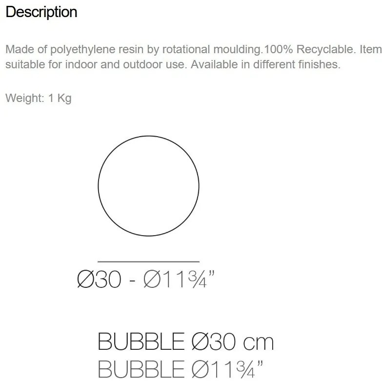 Corp de iluminat RGBW LED decorativ exterior Bubbles diametru 30cm