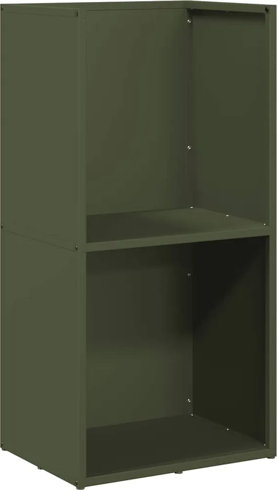 vidaXL Suport pentru lemne de foc Verde măsline Oțel laminat la rece