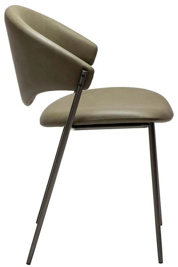 Scaun de dining kaki din imitație de piele Zone – DAN-FORM Denmark