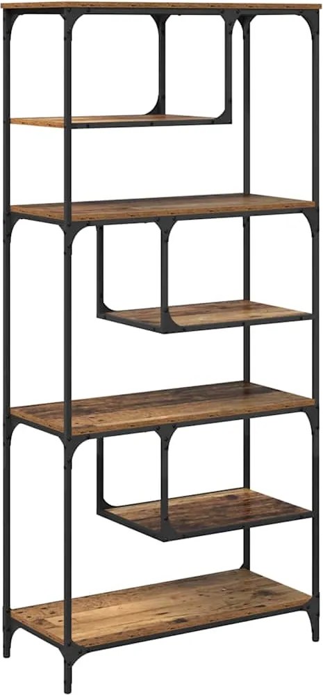 vidaXL Bibliotecă Lemn vechi 81 x 36 x 176 cm Lemn compozit