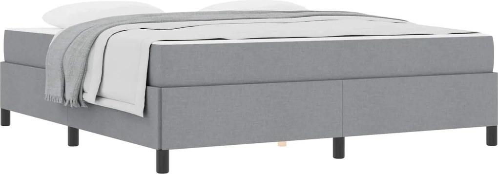 vidaXL Pat cu arcuri Gri deschis 180 x 200 cm țesătură