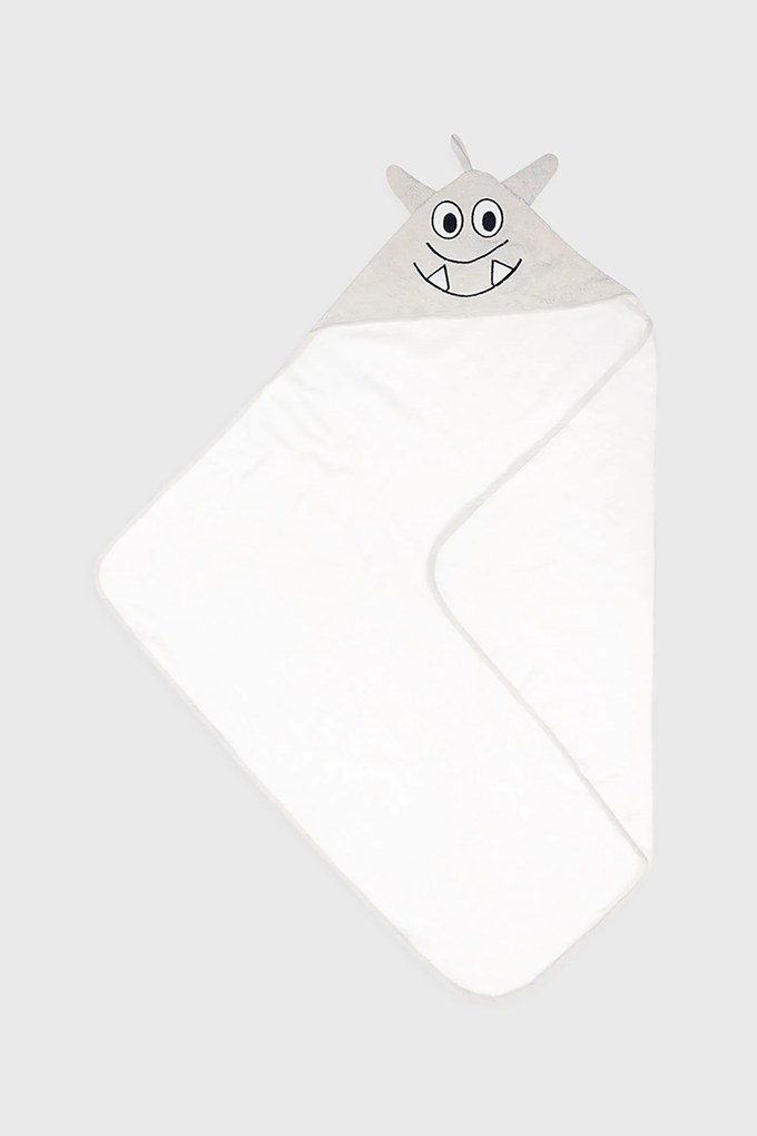 Prosop copii cu glugă Monster gri 80x80 cm
