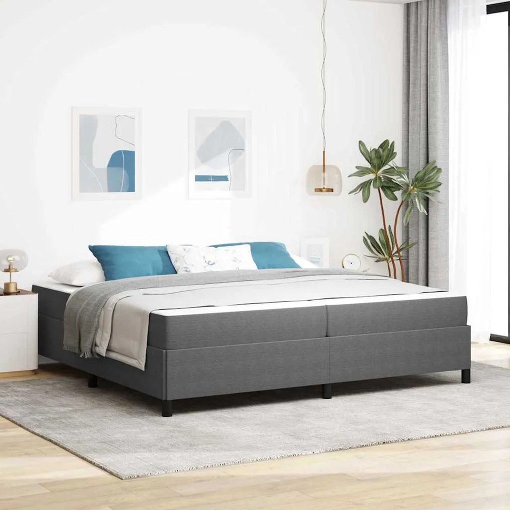 vidaXL Cadru de pat Gri deschis 200 x 200 cm Țesătură de catifea