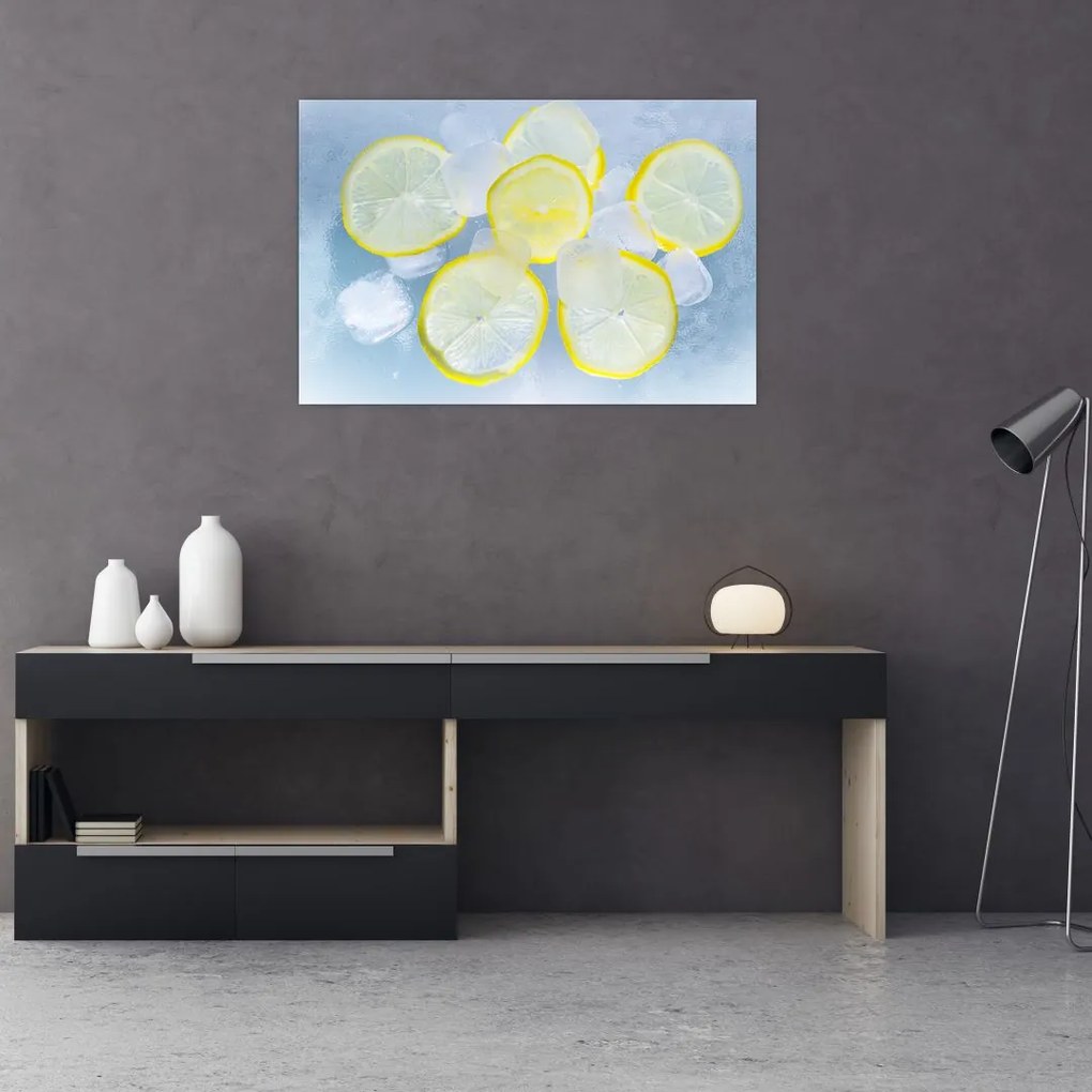 Tablou cu lămâie în gheață (90x60 cm)