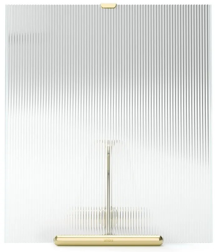Ramă foto aurie cu picior de susținere din sticlă 26x30,5 cm Flute – Umbra