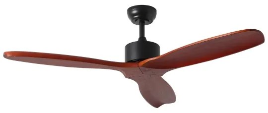 ZEVENTI - Ventilator de tavan CUENCA Wi-Fi Tuya negru/stejar + telecomandă